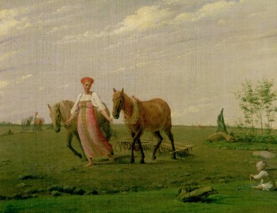 Labourage au printemps, années 1820 - Aleksei Gavrilovich Venetsianov